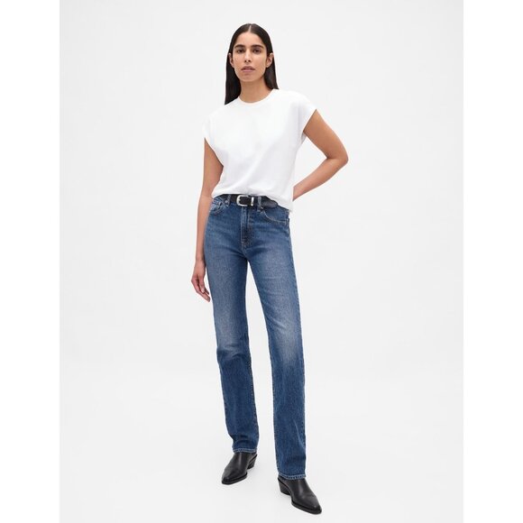 GAP Denim - Gap 90s Straight High Rise Blue Casual Jean Woman’s Size 30/10 Short